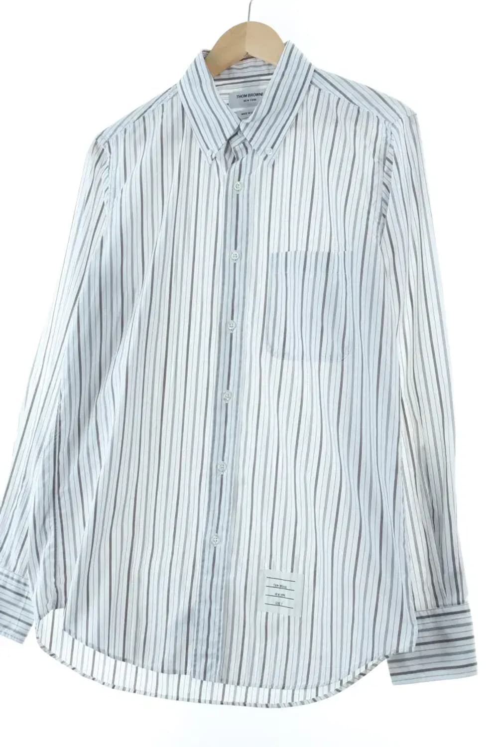 (L) 톰브라운 셔츠 남방 스트라이프 놈코어 노멀-16D2F 상품이미지1