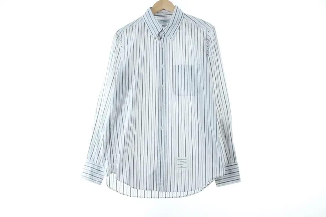 (L) 톰브라운 셔츠 남방 스트라이프 놈코어 노멀-16D2F 상품이미지2