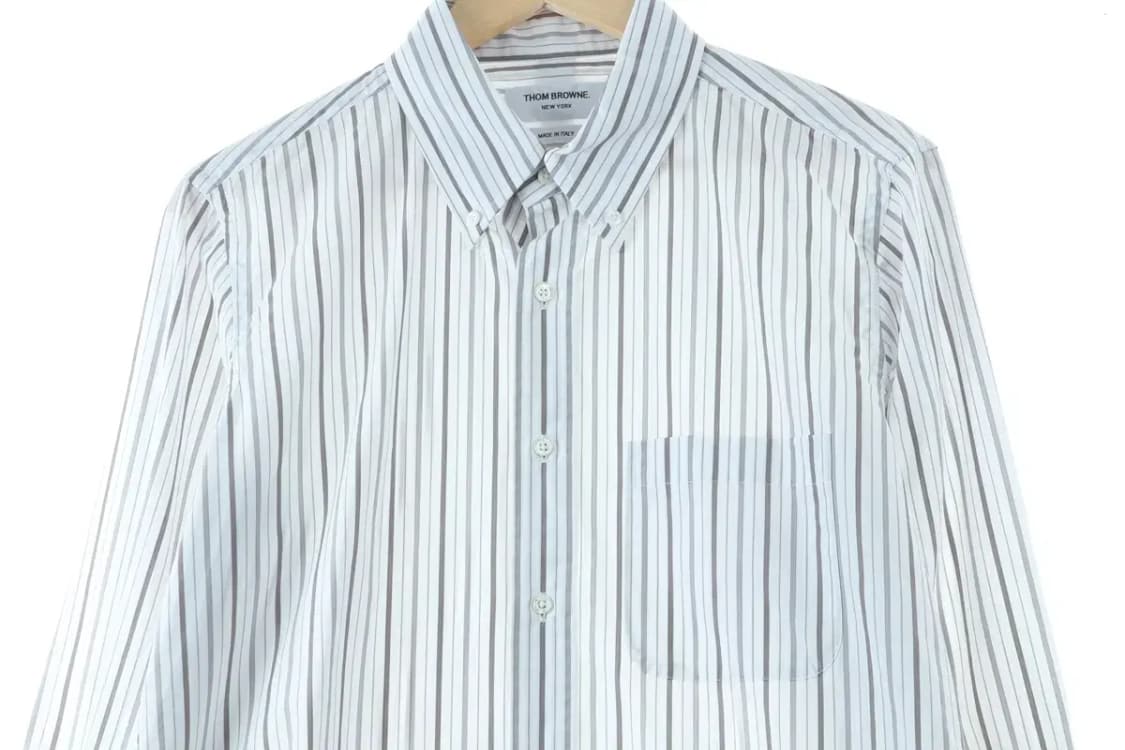 (L) 톰브라운 셔츠 남방 스트라이프 놈코어 노멀-16D2F 상품이미지3