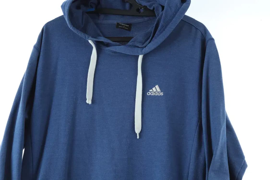 (L-XL) 아디다스 후드티셔츠 사용감 블루 올드스쿨-16D32 상품이미지3