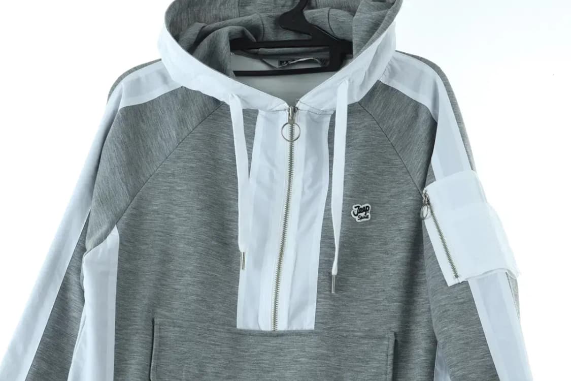 W(F) 지프 후드티셔츠 아노락 나일론 배색 그레이-16D34 상품이미지4