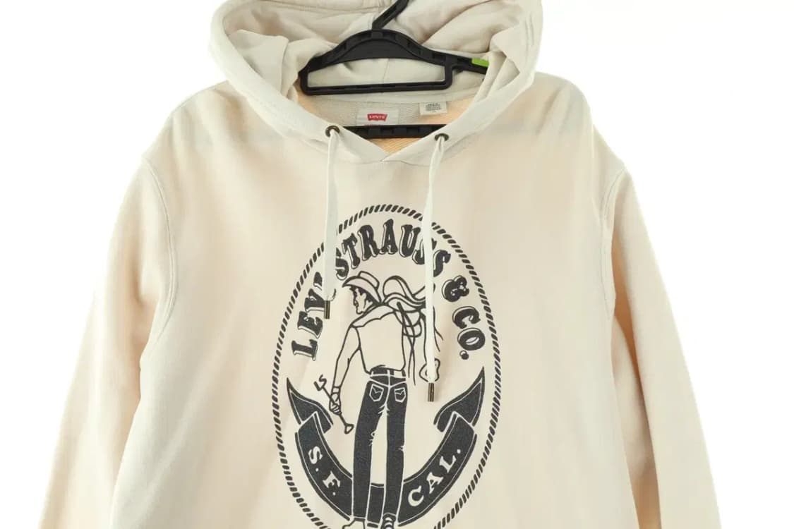 (L-2XL) 리바이스 후드티셔츠 희귀 매물 아이보리-16D35 상품이미지3