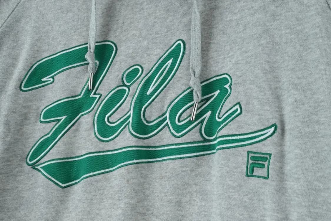 W(XL) 휠라 후드티셔츠 그레이 그린로고 올드스쿨-16D38 상품이미지5