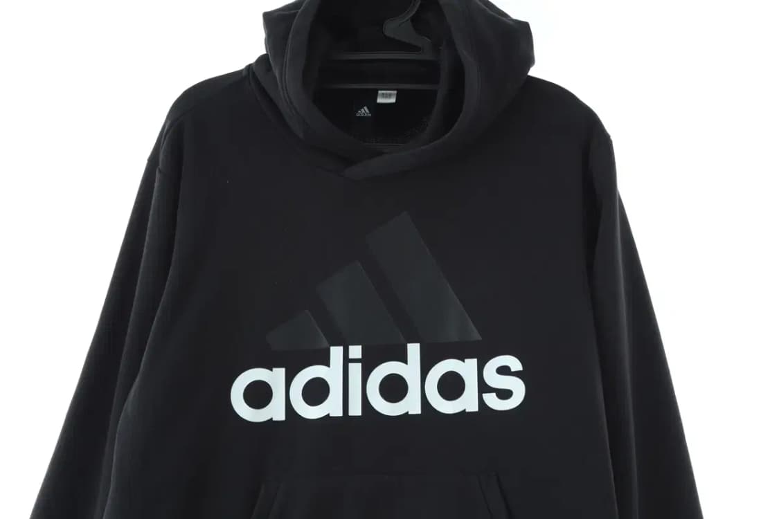 (M) 아디다스 후드티셔츠 빅로고 블랙 올드스쿨-16D3B 상품이미지3