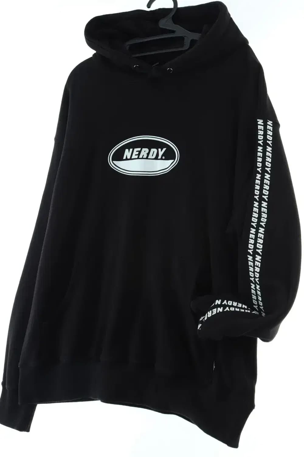 (M-XL) 널디 후드티셔츠 사이드포인트 블랙 올드스쿨-16D40 상품이미지1