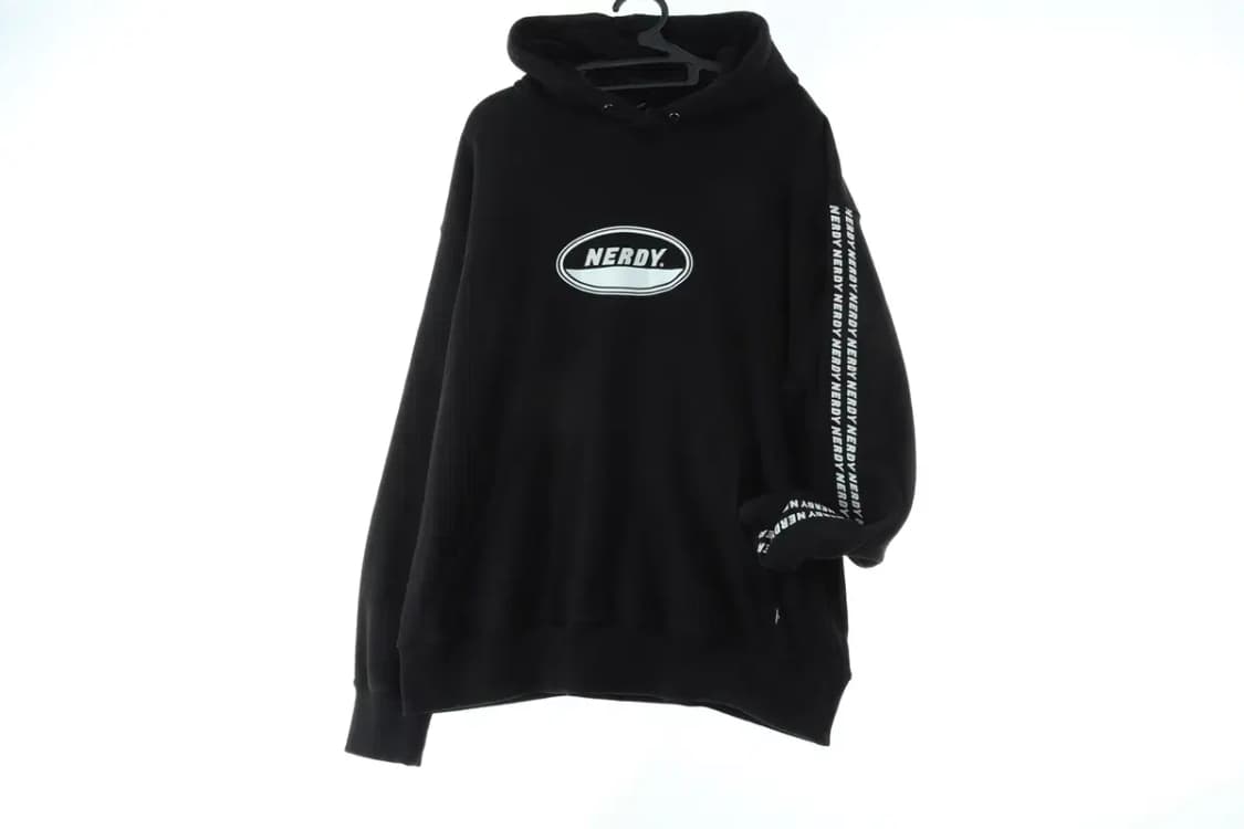 (M-XL) 널디 후드티셔츠 사이드포인트 블랙 올드스쿨-16D40 상품이미지3