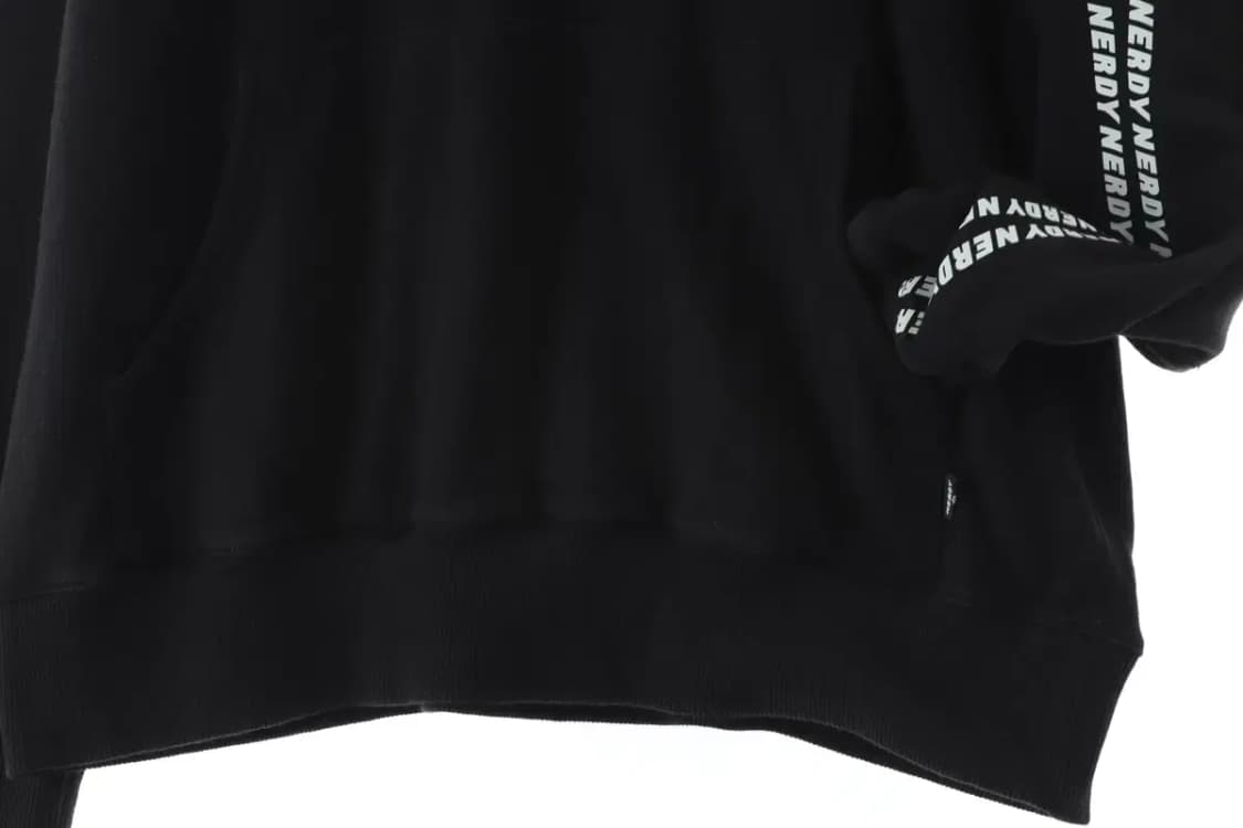 (M-XL) 널디 후드티셔츠 사이드포인트 블랙 올드스쿨-16D40 상품이미지6