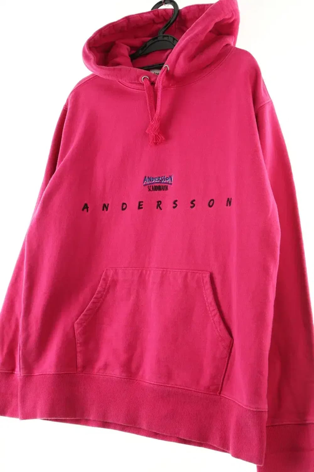 W(M-L) 앤더슨벨 후드티셔츠 사용감 핑크 스웻-16D43 상품이미지1