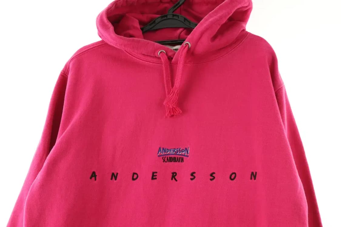 W(M-L) 앤더슨벨 후드티셔츠 사용감 핑크 스웻-16D43 상품이미지3