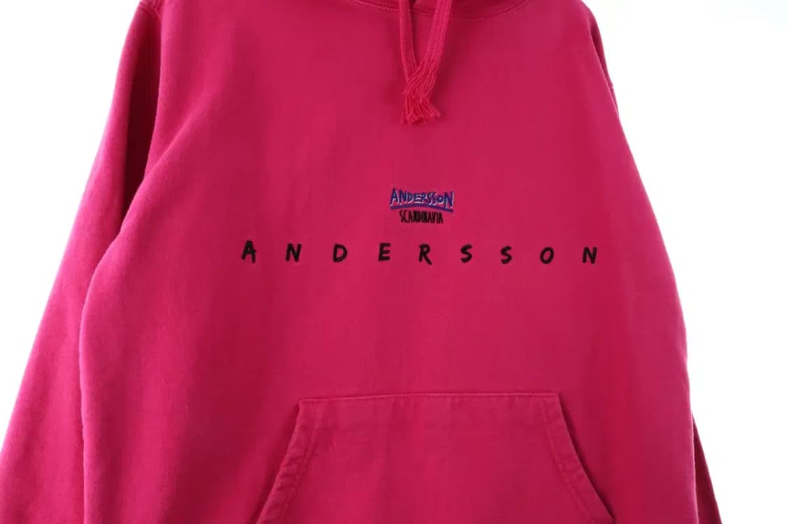 W(M-L) 앤더슨벨 후드티셔츠 사용감 핑크 스웻-16D43 상품이미지6