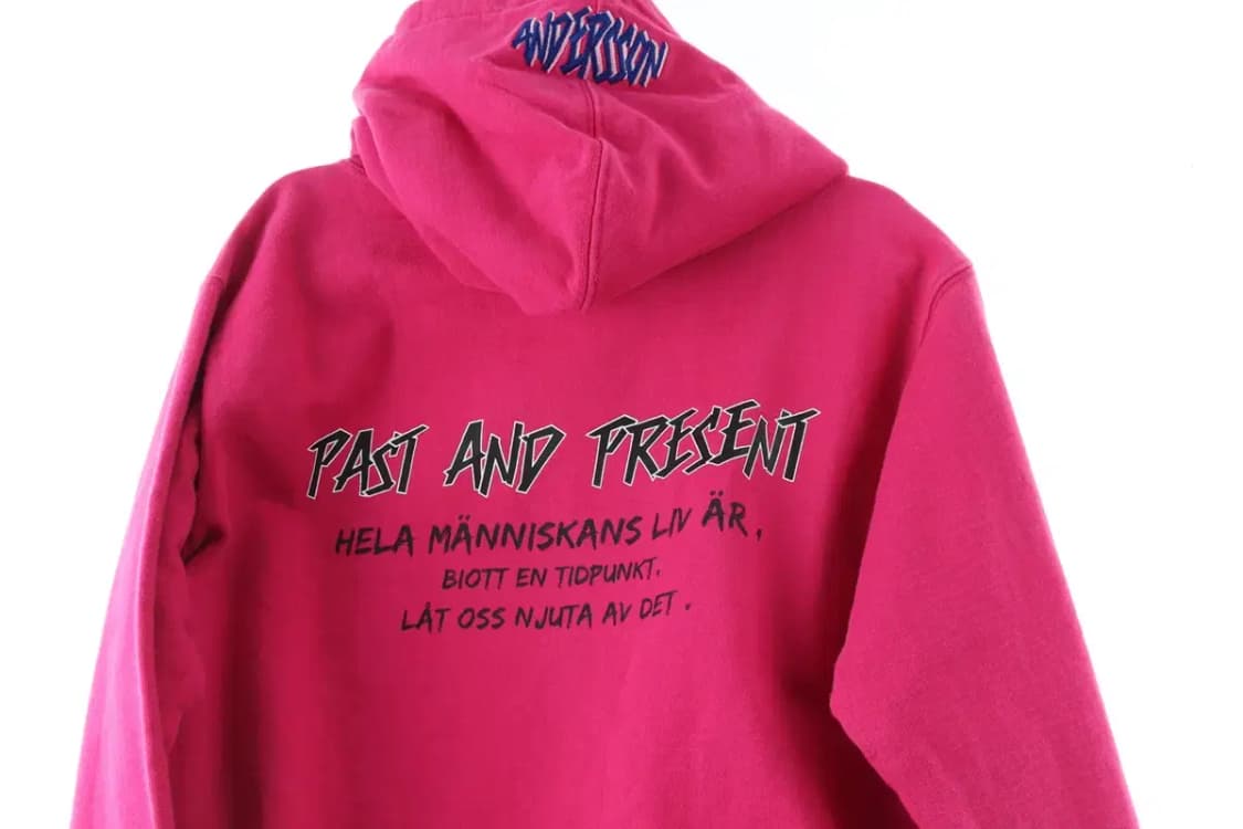 W(M-L) 앤더슨벨 후드티셔츠 사용감 핑크 스웻-16D43 상품이미지8
