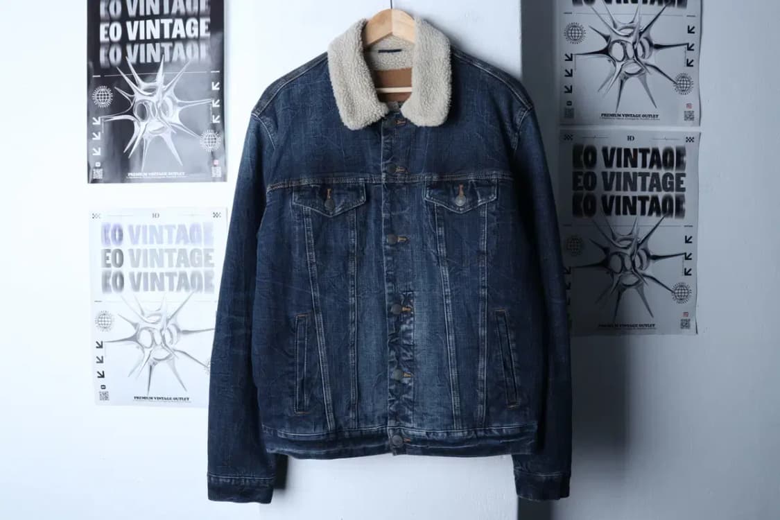 (L-XL) 아메리칸 이글 집업 바람막이 점퍼자켓 데님 청-16D8A 상품이미지2