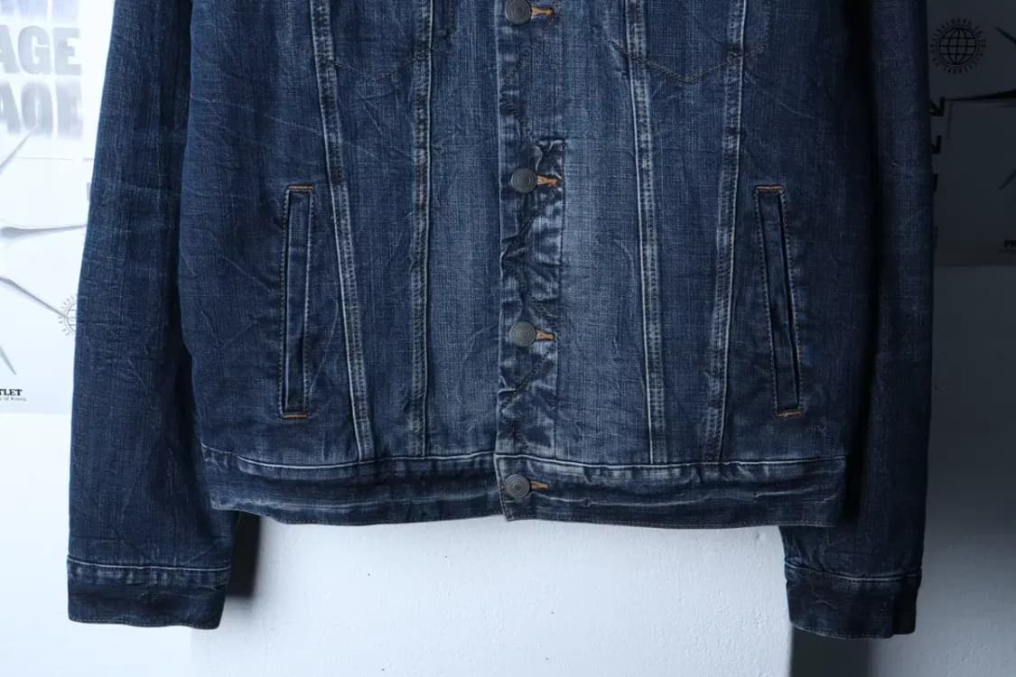 (L-XL) 아메리칸 이글 집업 바람막이 점퍼자켓 데님 청-16D8A 상품이미지4