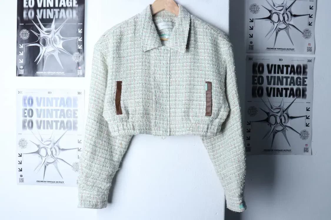 W(M) 인스턴트펑크 집업 바람막이 점퍼자켓 트위드 봄버-16D8B 상품이미지2