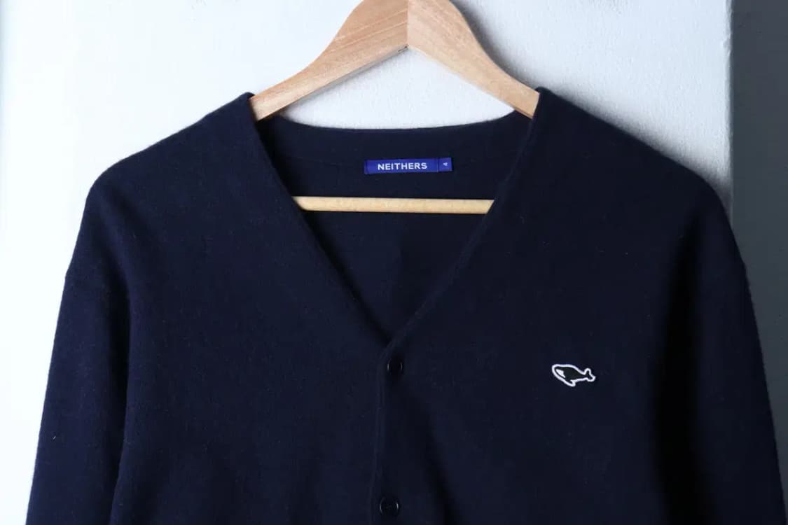 (XL) 네이더스 니트 가디건 캐시미어 네이비 올드스쿨-16D8D 상품이미지3