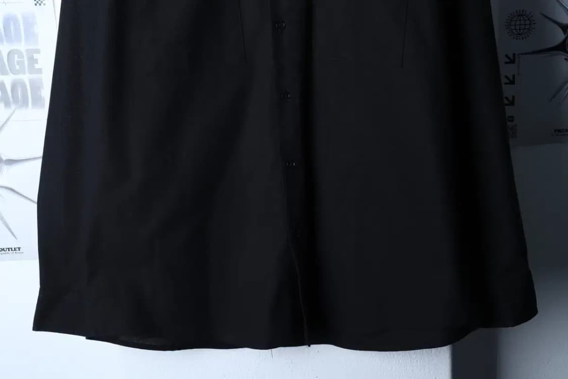 (XL-2XL) 르아르 셔츠 남방 빅사이즈 워크 블랙 놈코어-16D8E 상품이미지4