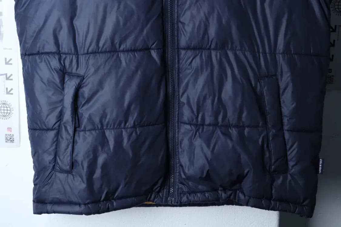 (L-XL) 디키즈 패딩 점퍼자켓 조끼 네이비 올드스쿨-16D91 상품이미지4