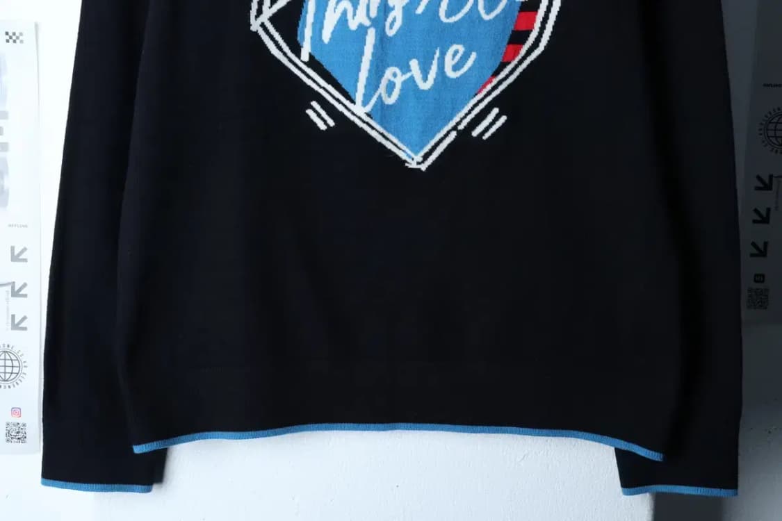 W(S) 앳코너 니트 빅로고 네이비 키치-16D97 상품이미지4