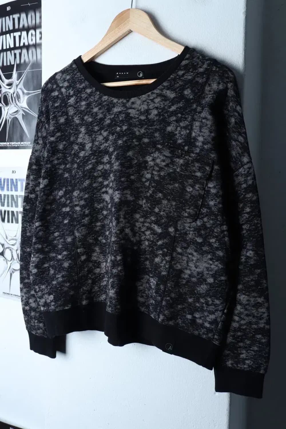 W(S) 앤듀 맨투맨 티셔츠 패턴 블랙 기모 올드스쿨-16D98 상품이미지1