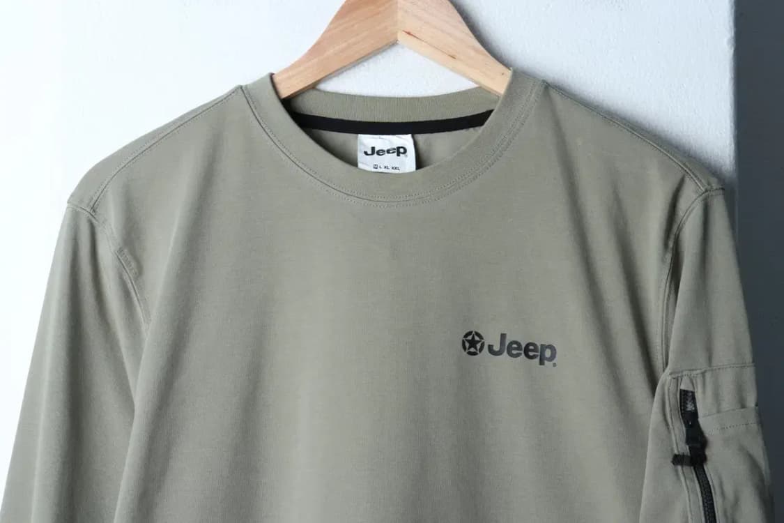 (M) 지프 긴팔티셔츠 포켓 카키 아메카지-16D99 상품이미지3