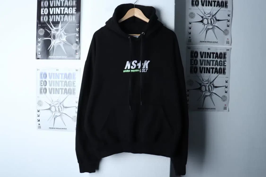 (L-XL) 네스티킥 후드티셔츠 루즈핏 블랙 기모 올드스쿨-16D9E 상품이미지2