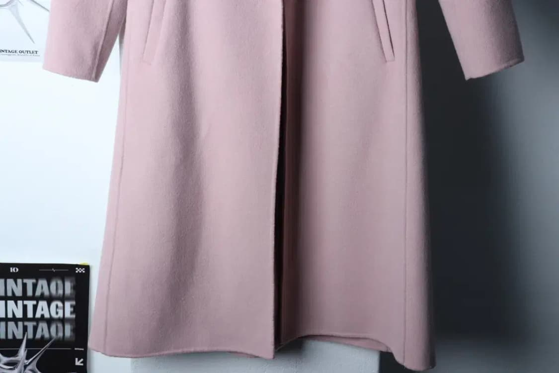 W(S) 앳코너 코트자켓 캐시미어 핑크 롱 딸기우유-16D9F 상품이미지4