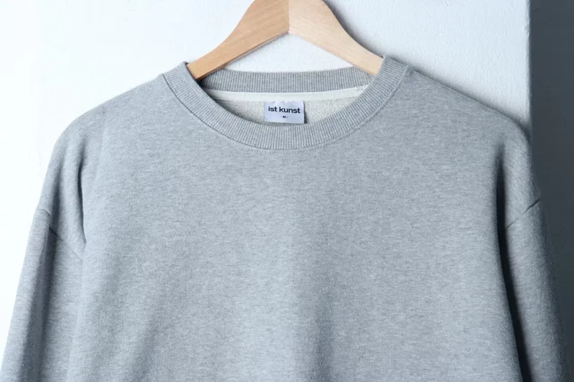 (M-L) 이스트쿤스트 맨투맨 티셔츠 무지 그레이 기본-16DA0 상품이미지3