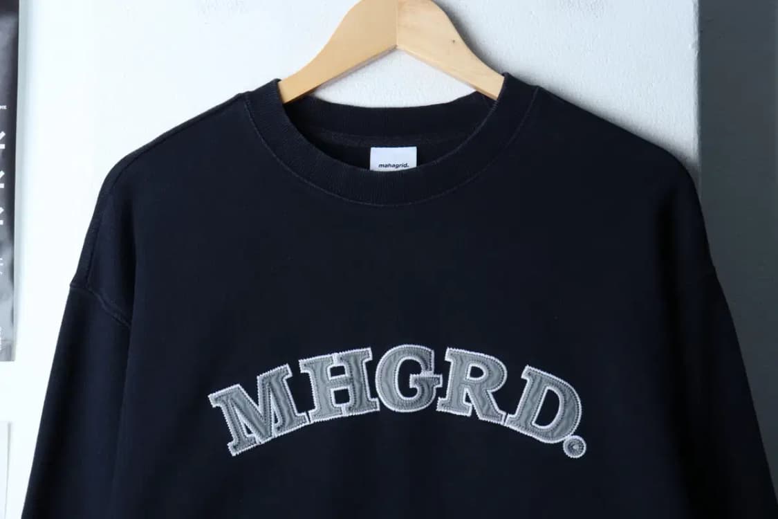 (L-2XL) 마하그리드 맨투맨 티셔츠 빅로고 네이비 올드스쿨-16DA1 상품이미지3