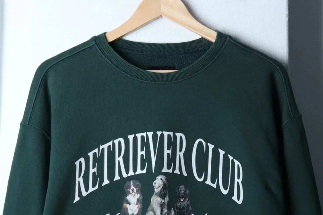 (M-L) 리트리버클럽 맨투맨 티셔츠 빅로고 그린 키치-16DA2 상품이미지3