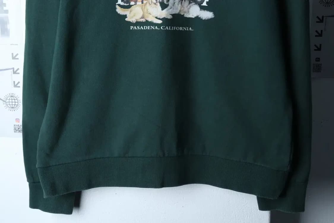 (M-L) 리트리버클럽 맨투맨 티셔츠 빅로고 그린 키치-16DA2 상품이미지4