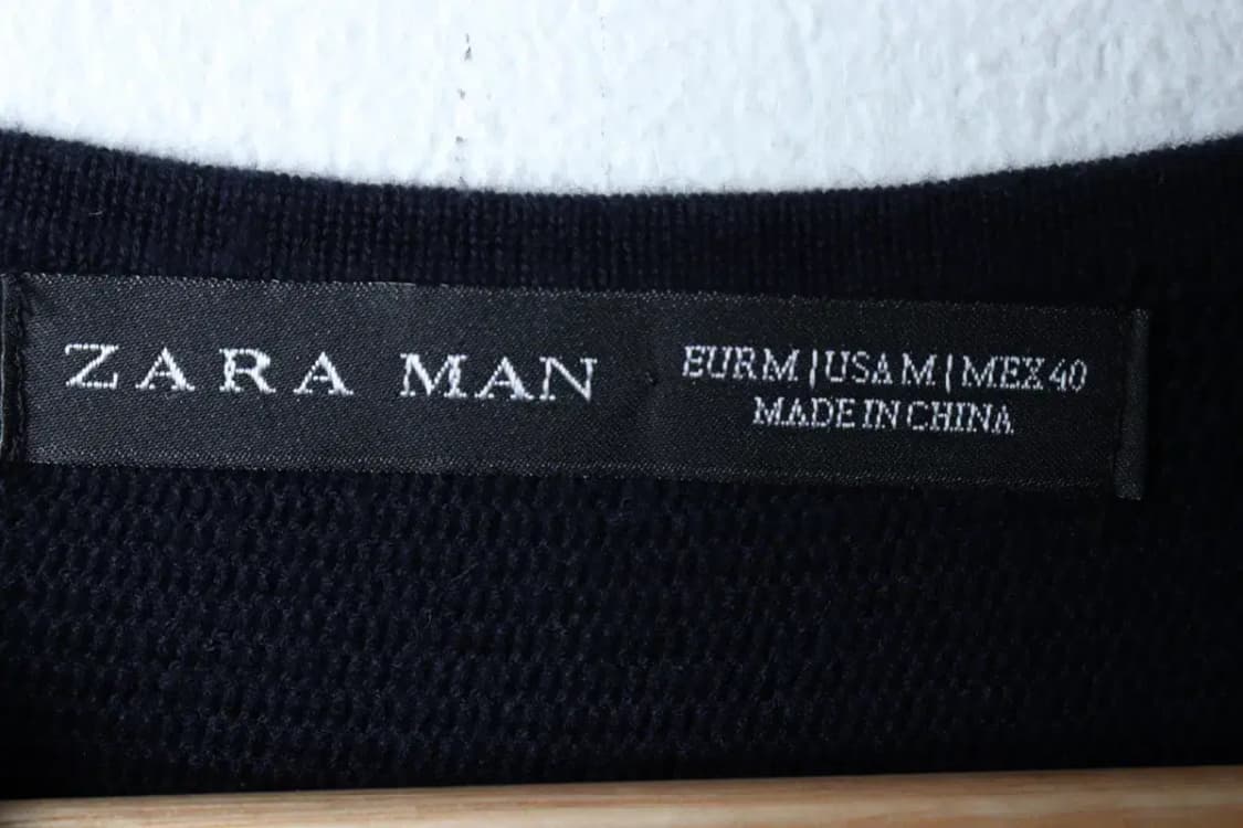 (M-L) 자라 니트 무지 골지 네이비-16DA5 상품이미지5