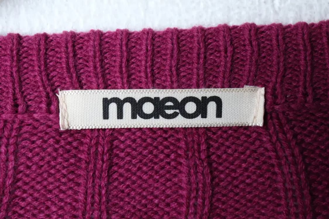 W(F) 브랜드빈티지 니트 케이블 꽈배기 퍼플 크롭-16DA6 상품이미지6