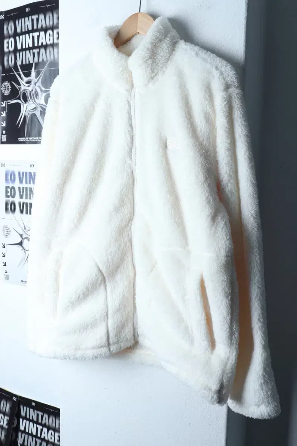 (L-XL) 휠라 집업 바람막이 점퍼자켓 후리스 플리스 부들-16E1C 상품이미지1