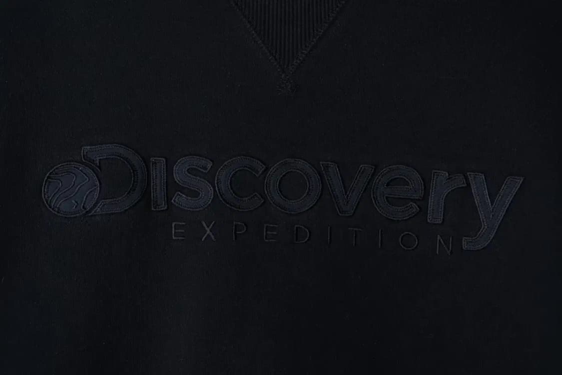 (XL) 디스커버리 맨투맨 티셔츠 작은사용감 기모 블랙-16E1E 상품이미지5