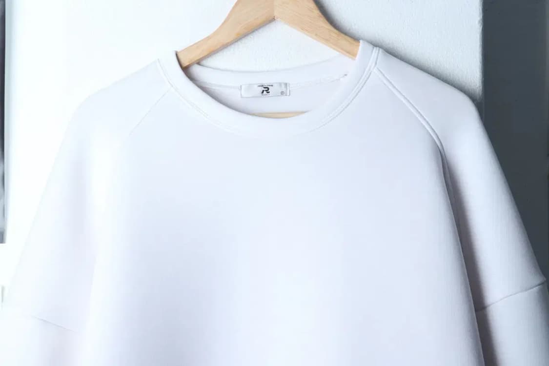 (F) 브랜드빈티지 맨투맨 티셔츠 빅사이즈 화이트 폴리 무지-16E1F 상품이미지3