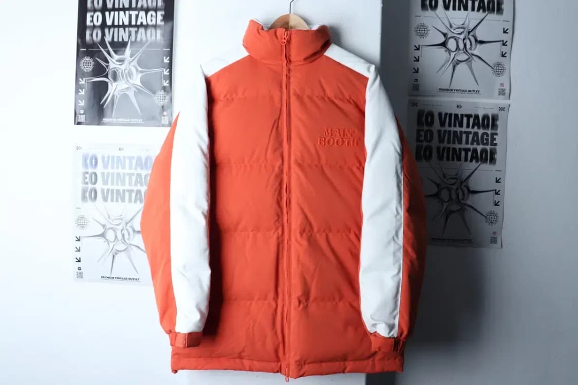 (S-L) 메인부스 패딩 점퍼자켓 오버핏 덕다운 오렌지 푸퍼-16E29 상품이미지2