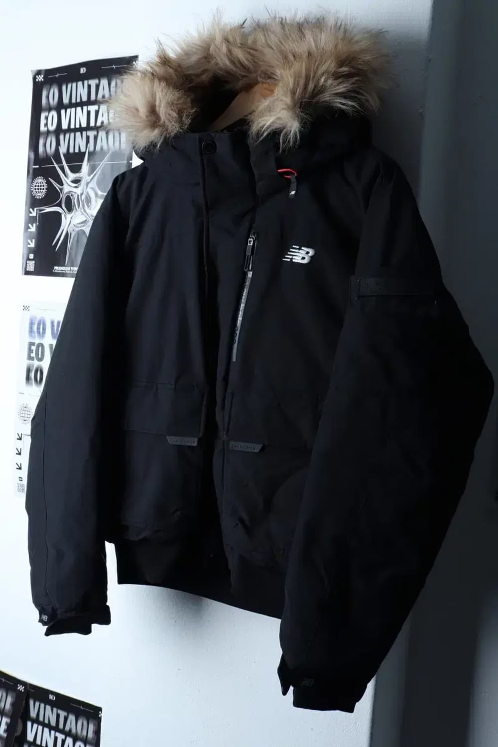 (M-L) 뉴발란스 패딩 점퍼자켓 Y2K 유행 숏 트렌드 퍼-16E2C 상품이미지1