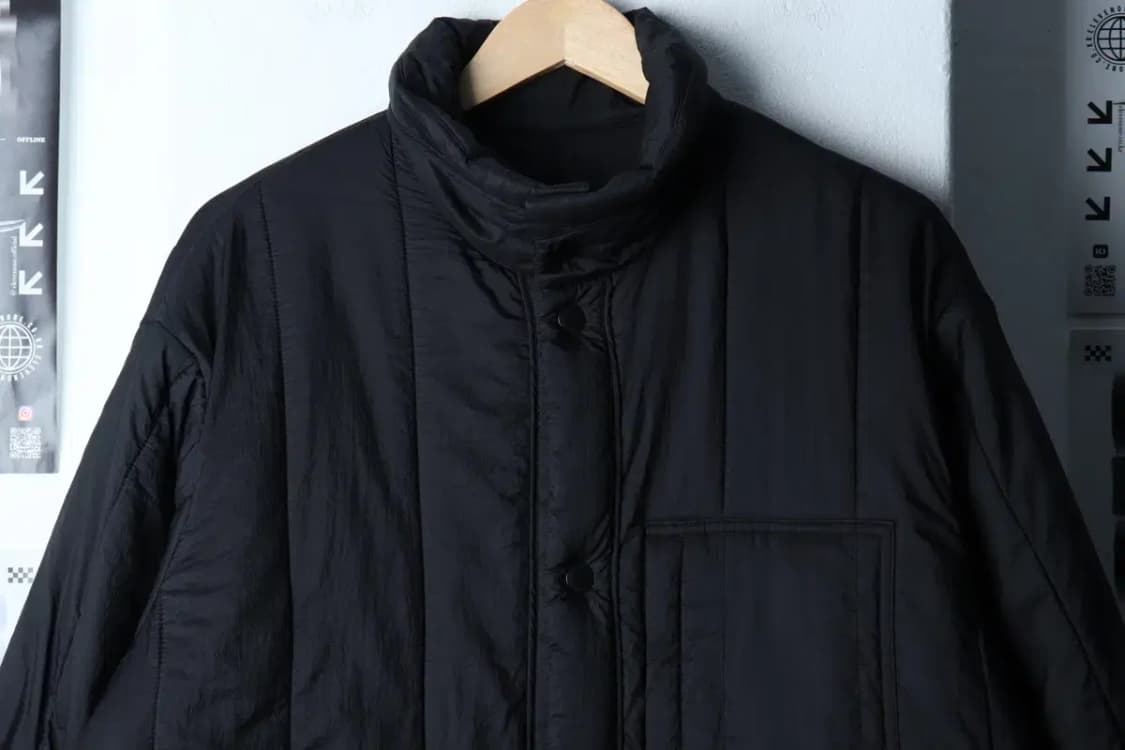 (L-2XL) 커스텀멜로우 패딩 점퍼자켓 경량 퀄팅 블랙 롱-16E2E 상품이미지3