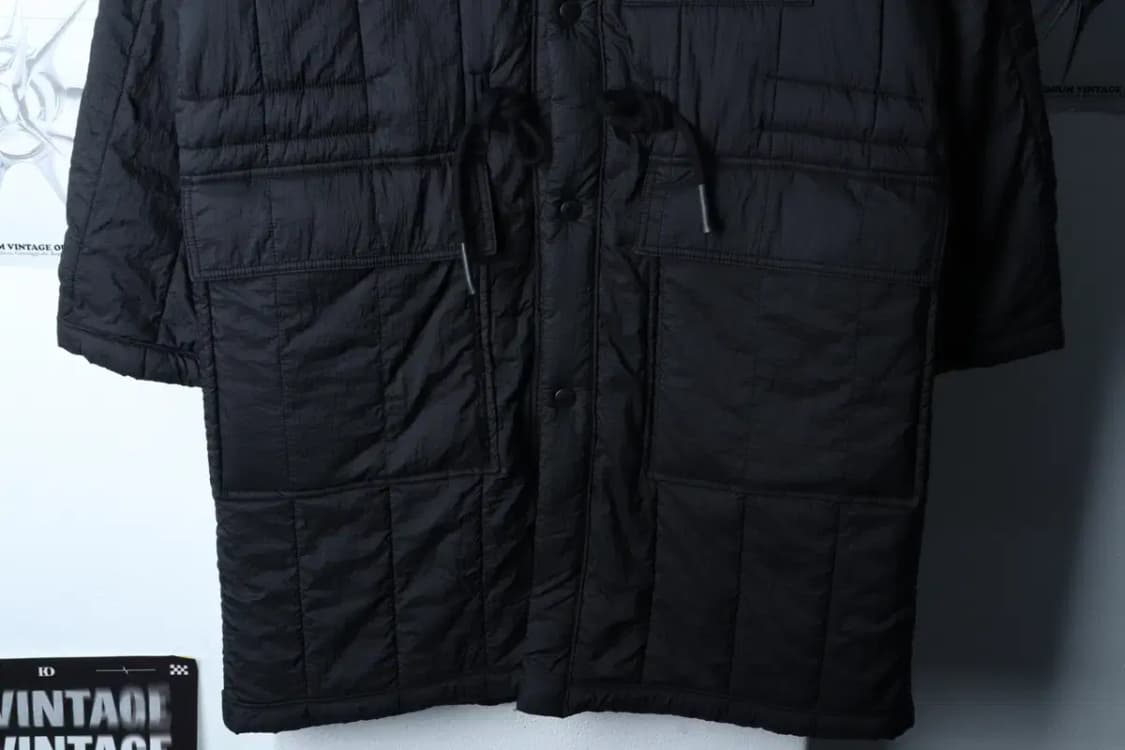 (L-2XL) 커스텀멜로우 패딩 점퍼자켓 경량 퀄팅 블랙 롱-16E2E 상품이미지4