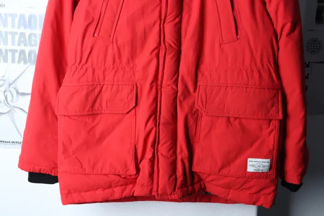 (S) 빈폴 패딩 점퍼자켓 덕다운 레드 올드스쿨-16E31 상품이미지4