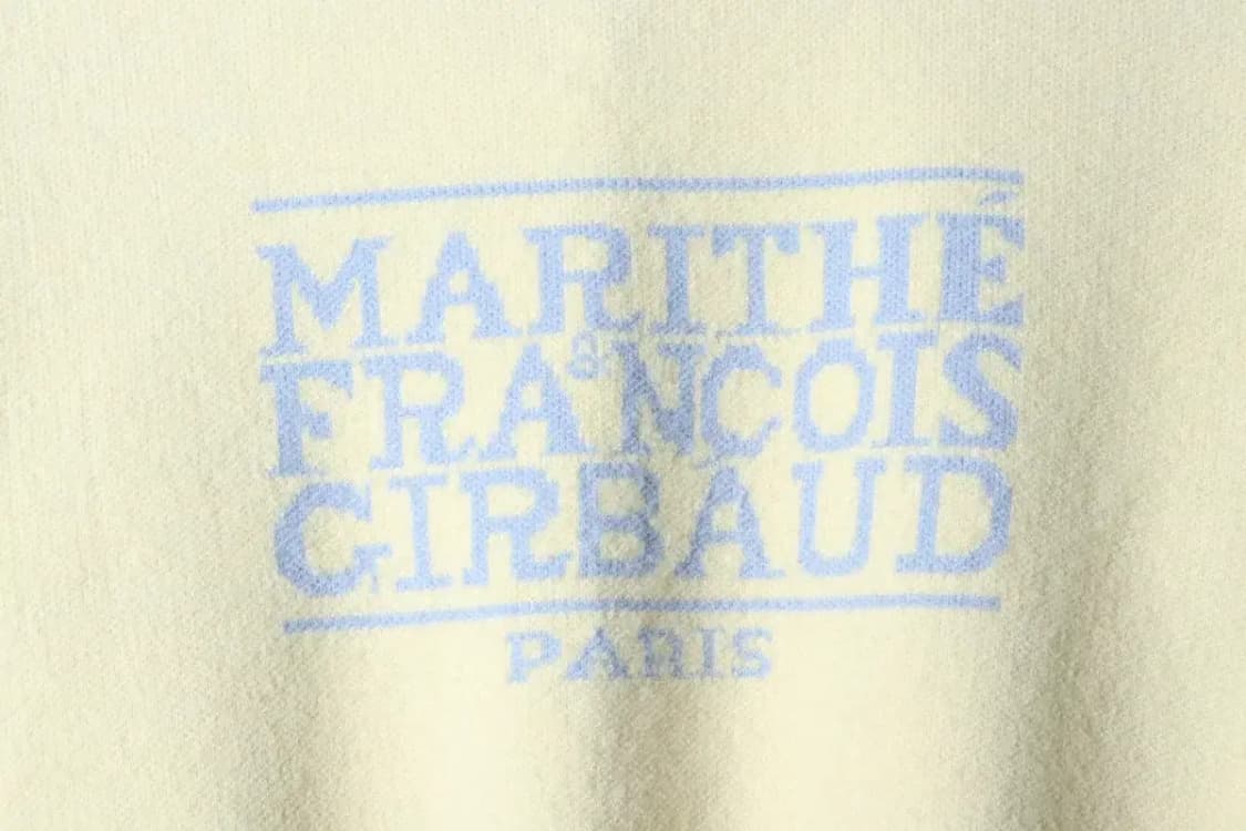 W(F) 마리떼프랑소와저버 니트 빅로고 크롭 노랑 키치-16E34 상품이미지5