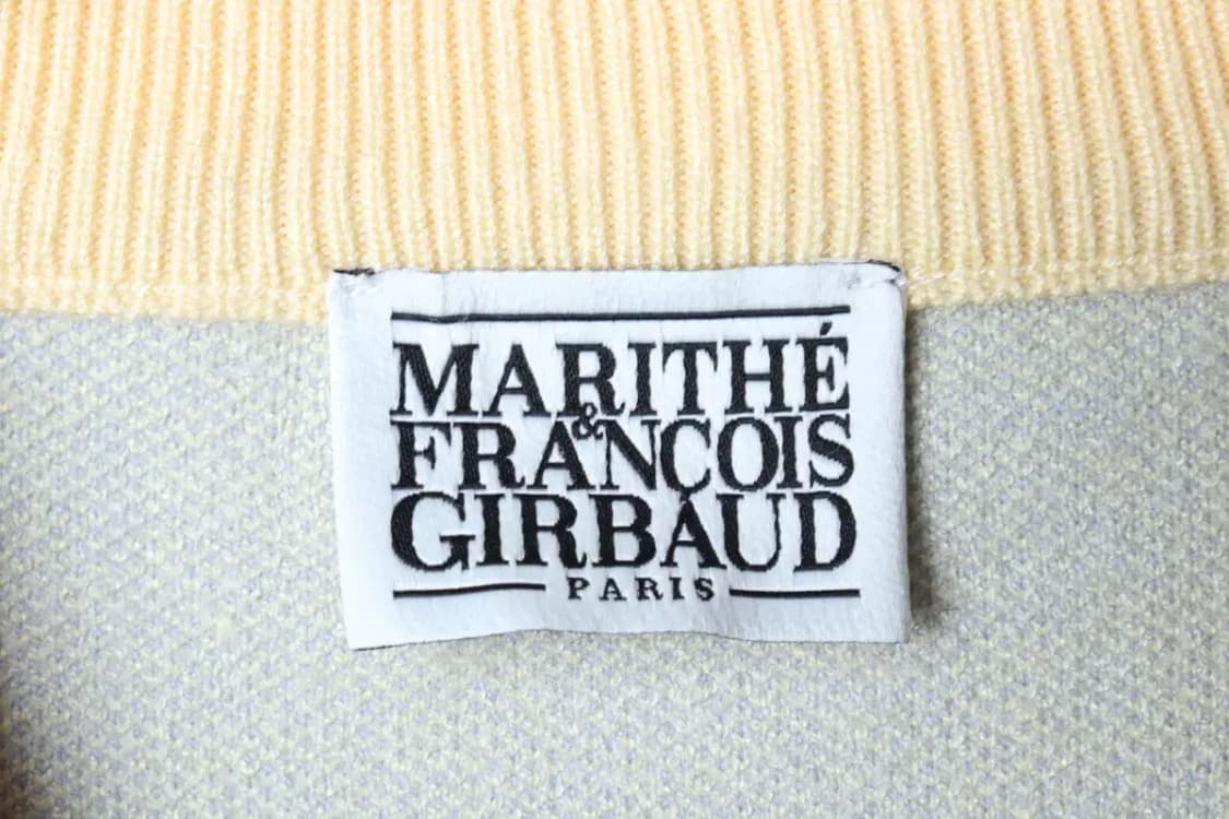 W(F) 마리떼프랑소와저버 니트 빅로고 크롭 노랑 키치-16E34 상품이미지6