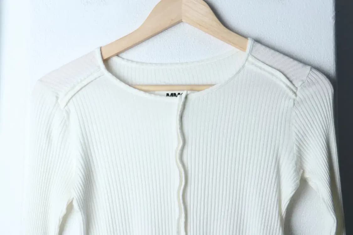 W(S) 메종 마르지엘라 니트 슬림 크롭 화이트 이태리-16E36 상품이미지3