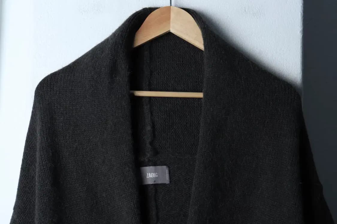 W(S-M) 쟈딕앤볼테르 니트 가디건 후드 알파카 그린-16E3A 상품이미지3