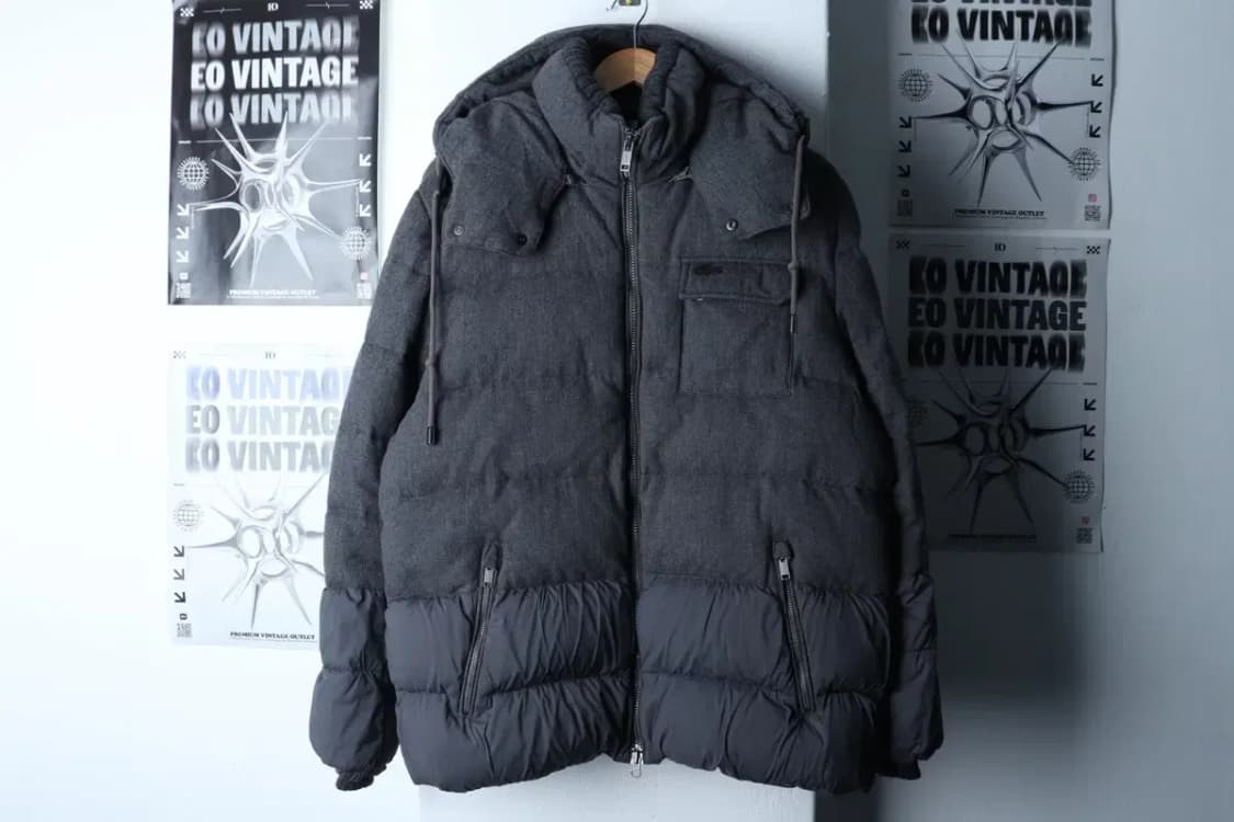 (XL) 라코스테 패딩 점퍼자켓 덕다운 그레이 울-16E3F 상품이미지2