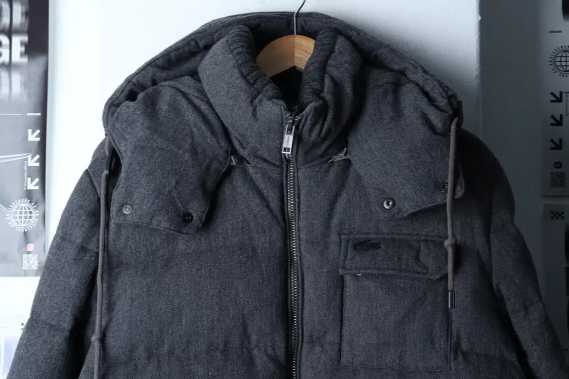 (XL) 라코스테 패딩 점퍼자켓 덕다운 그레이 울-16E3F 상품이미지3