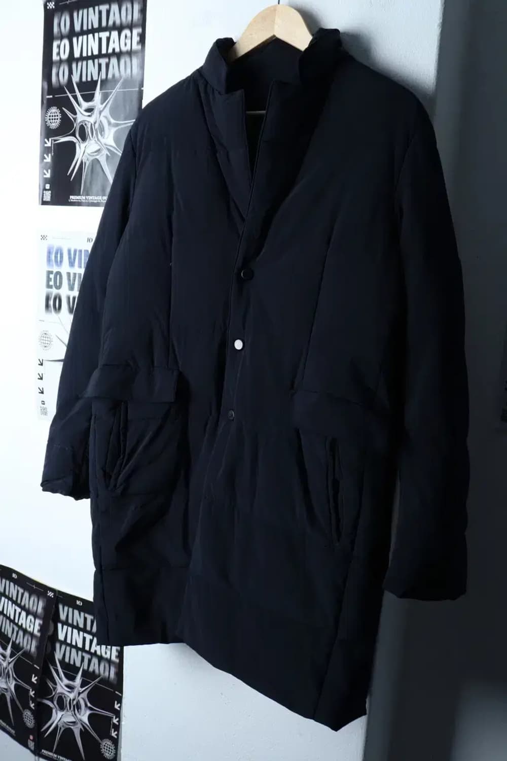 (M-L) 질스튜어트 패딩 점퍼자켓 구스다운 네이비 롱-16E40 상품이미지1