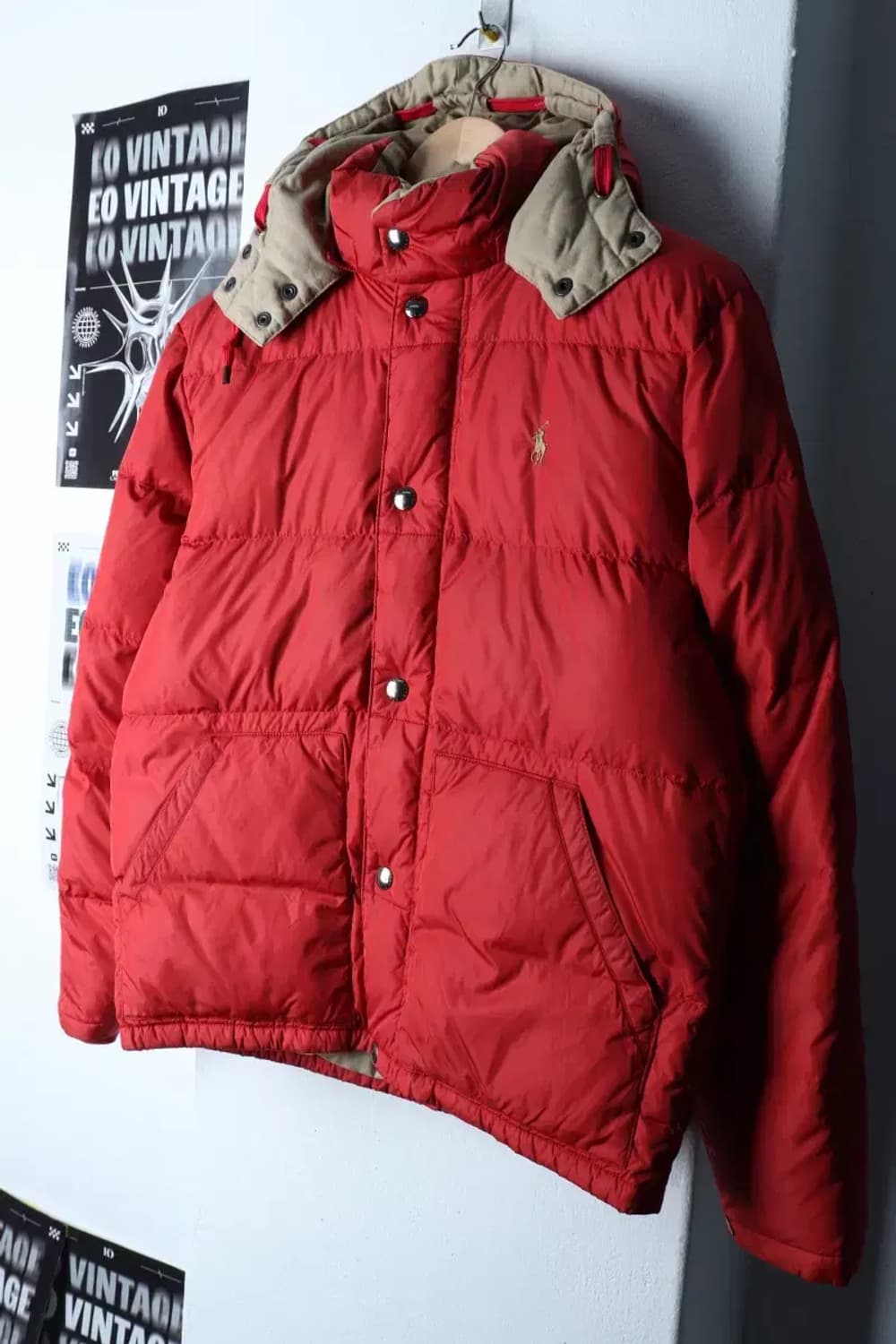 (M-L) 폴로 랄프로렌 패딩 점퍼자켓 구스다운 90년대-16E41 상품이미지1