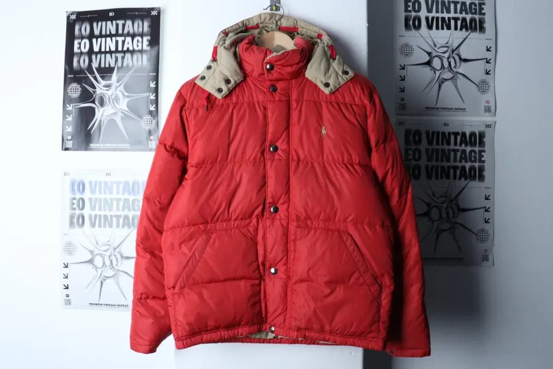 (M-L) 폴로 랄프로렌 패딩 점퍼자켓 구스다운 90년대-16E41 상품이미지2