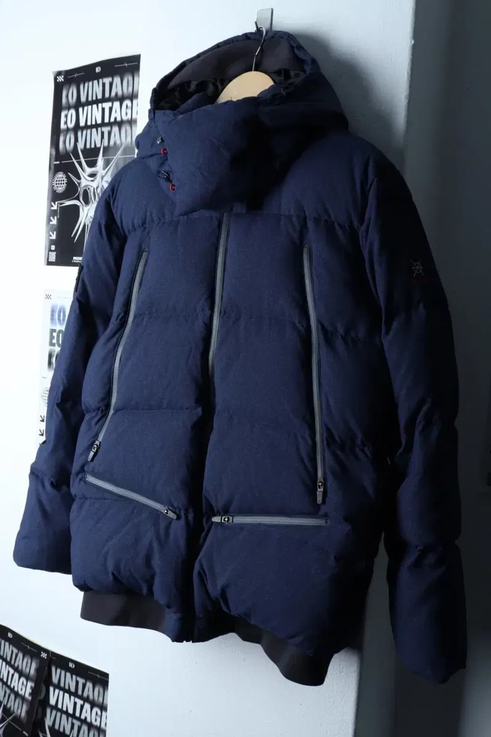 (L) 데상트 패딩 점퍼자켓 특수발열 대장급 네이비 푸퍼-16E43 상품이미지1